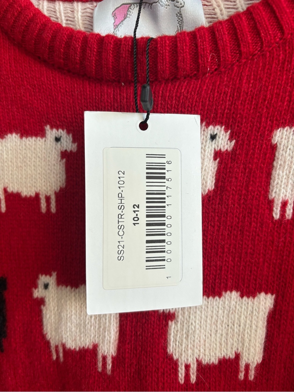 Rowing Blazers Princess Diana black sheep sweater red youth 10/12 NWT - Picture 4 of 4